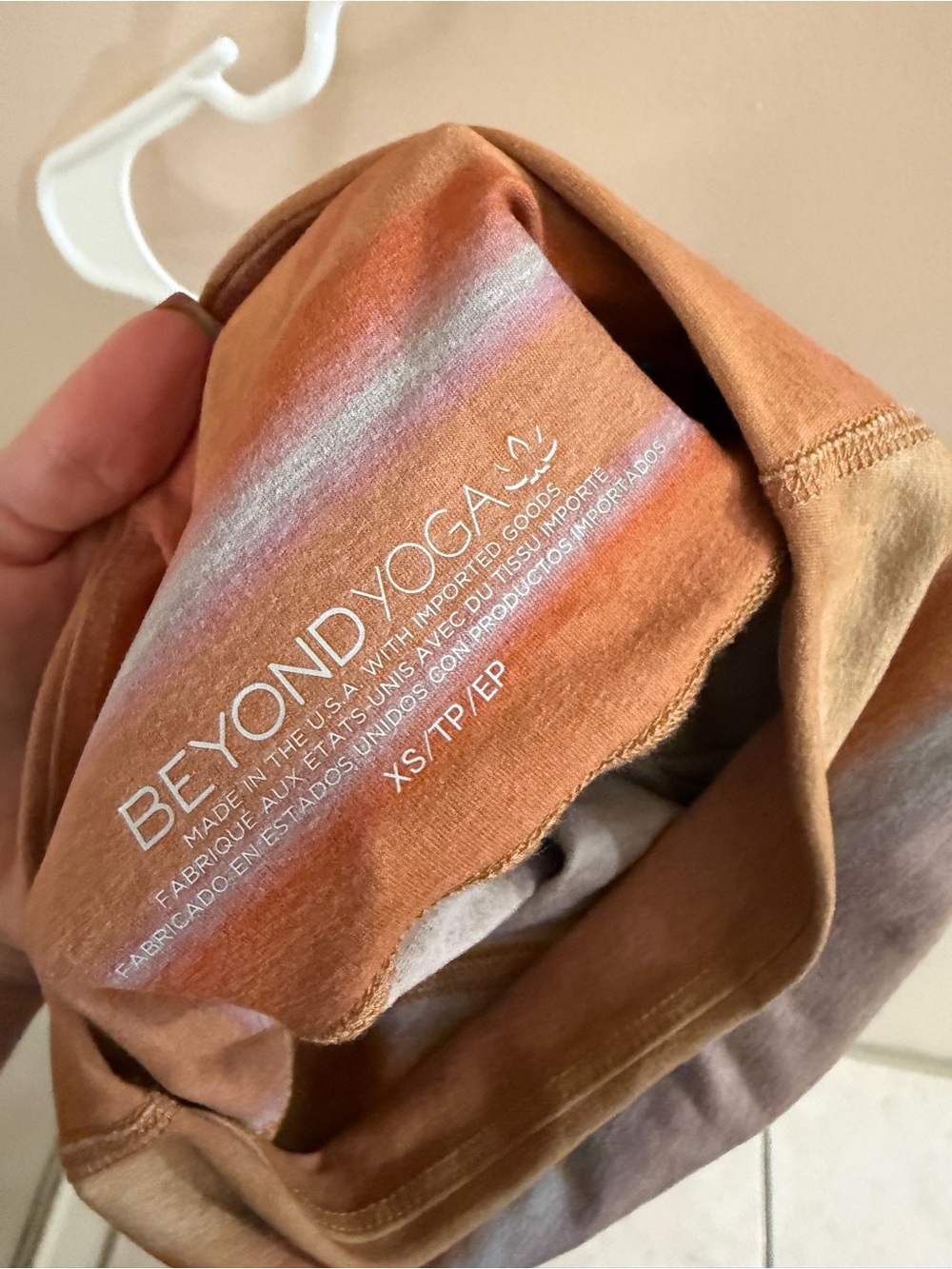Beyond YogaTie-Dye leggins - Orange, Pink, White